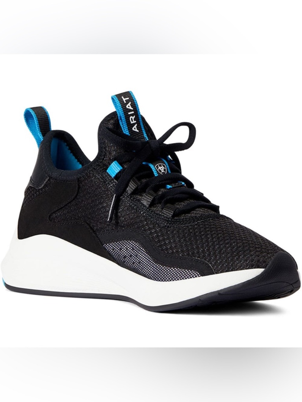 Ariat Black and Blue Knit Slip-On Athletic Sneakers